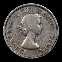 1956 Canada 25 Cent 25c KM-52 Grades vf+