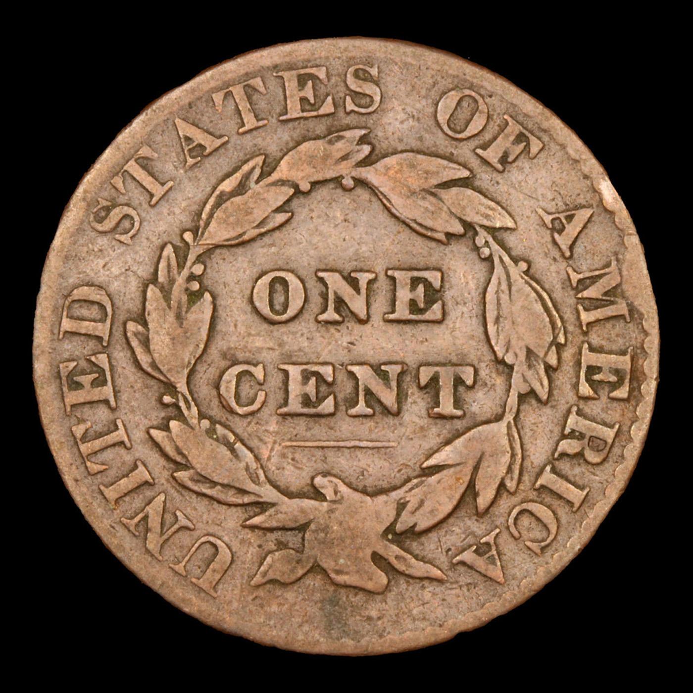 ***Auction Highlight*** 1823/2 N-1 Coronet Head Large Cent 1c Graded vf30 By SEGS (fc)