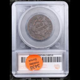 ***Auction Highlight*** 1823/2 N-1 Coronet Head Large Cent 1c Graded vf30 By SEGS (fc)