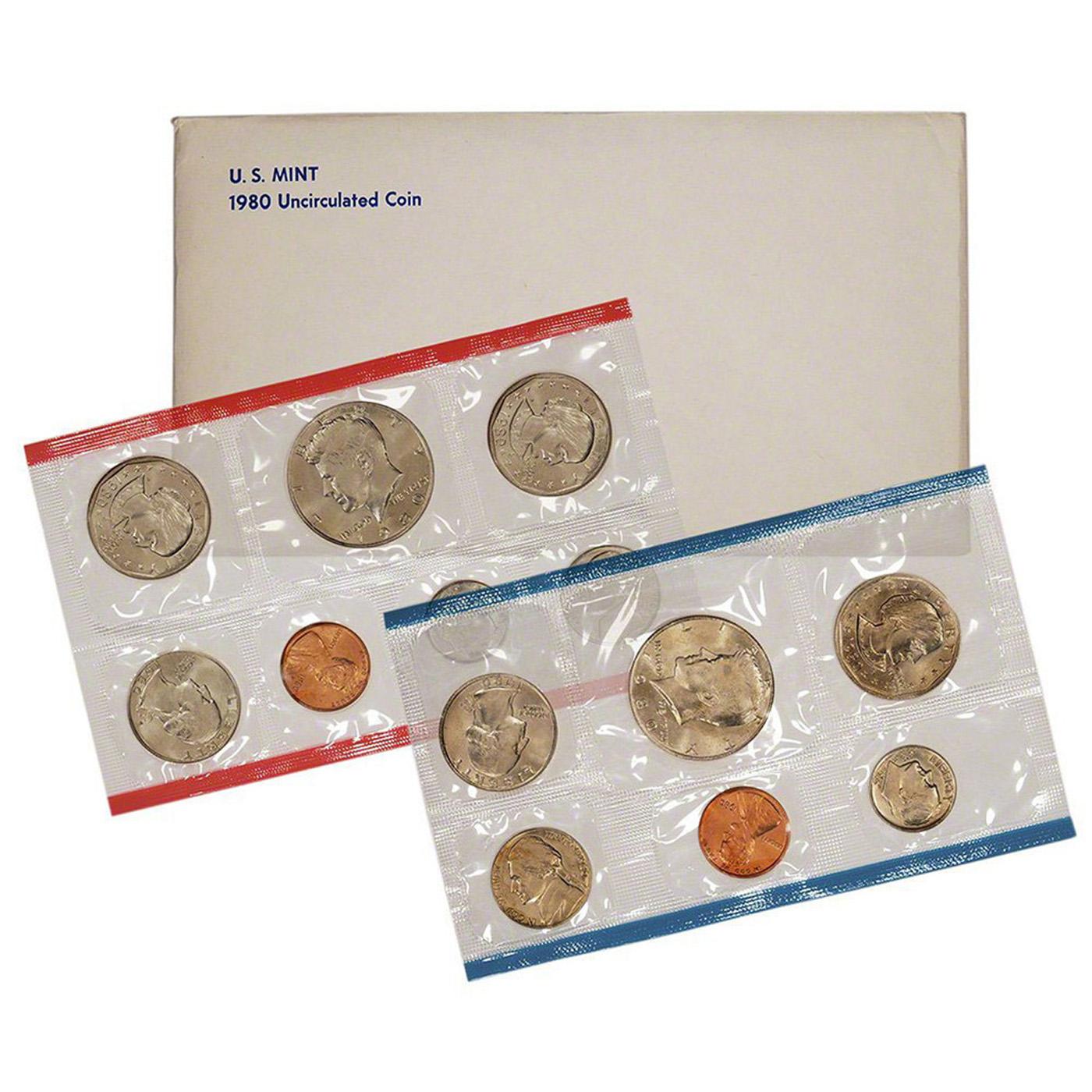 Group of 2 United States Mint Set in Original Government Packaging! From 1980-1981 with 26 Coins Ins