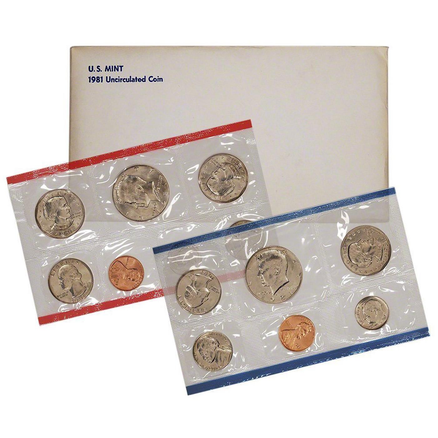 Group of 2 United States Mint Set in Original Government Packaging! From 1980-1981 with 26 Coins Ins