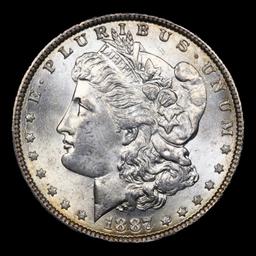 1887-p Morgan Dollar $1 Grades Choice+ Unc