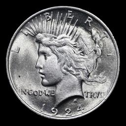 1924-p Peace Dollar $1 Grades GEM Unc