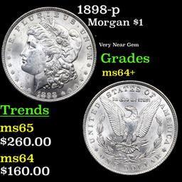 1898-p Morgan Dollar $1 Grades Choice+ Unc