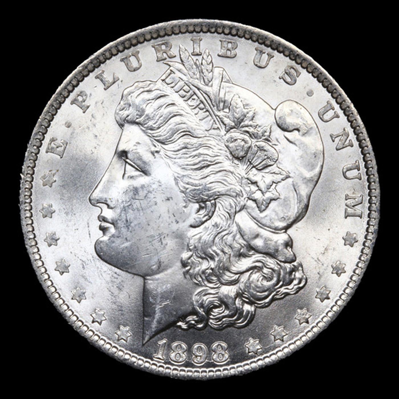 1898-p Morgan Dollar $1 Grades Choice+ Unc