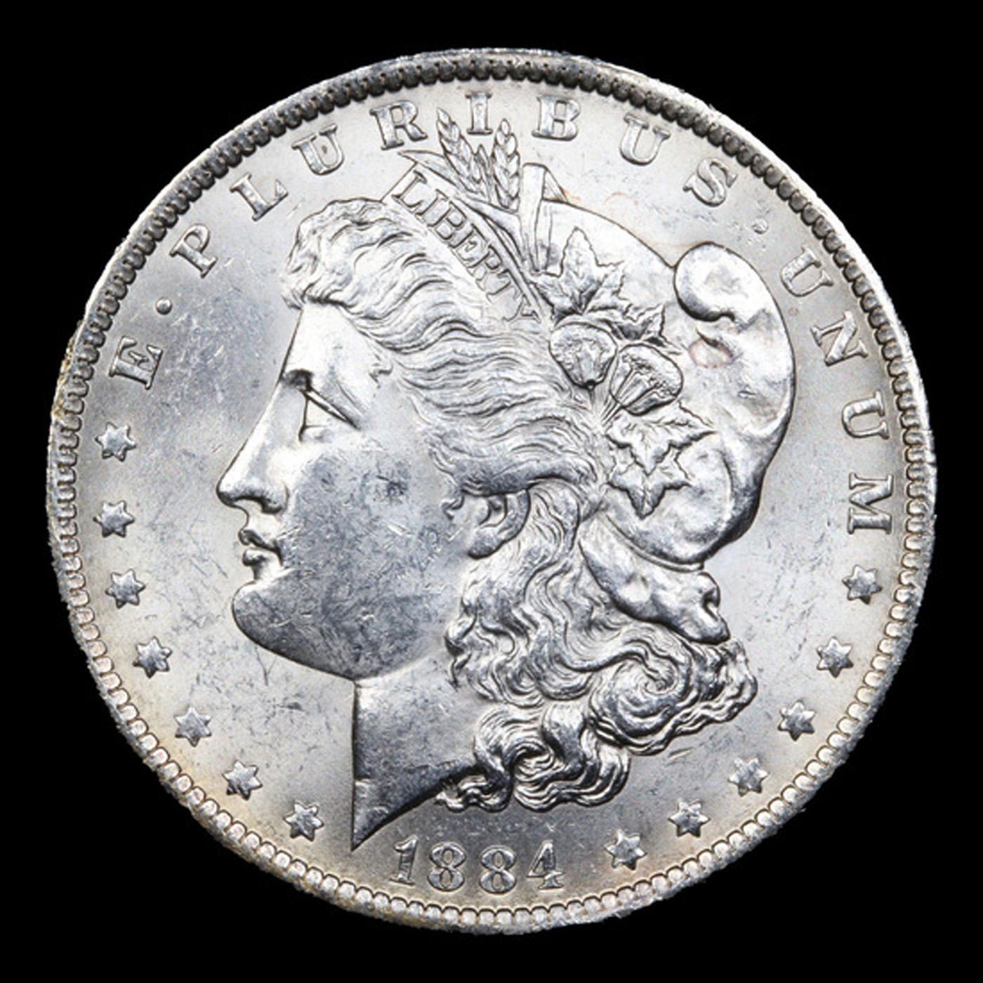 1884-o Morgan Dollar $1 Grades Choice+ Unc