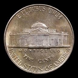 1938-p Jefferson Nickel 5c Grades Select+ Unc