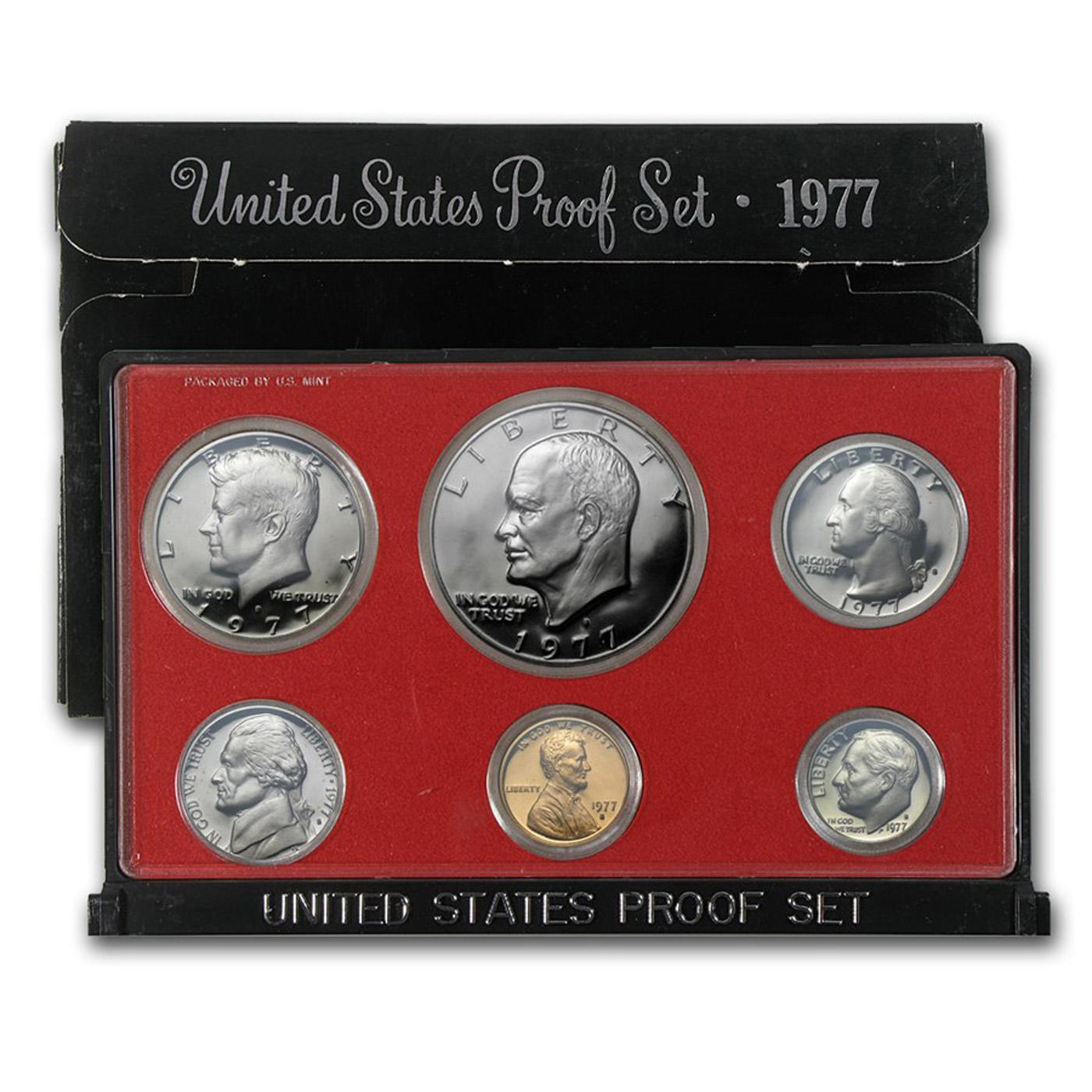 Group of 2 United States Mint Proof Sets 1976-1977 12 coins