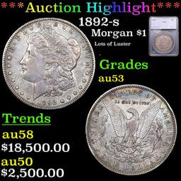 ***Auction Highlight*** 1892-s Morgan Dollar $1 Graded au53 By SEGS (fc)