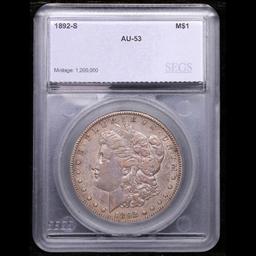 ***Auction Highlight*** 1892-s Morgan Dollar $1 Graded au53 By SEGS (fc)