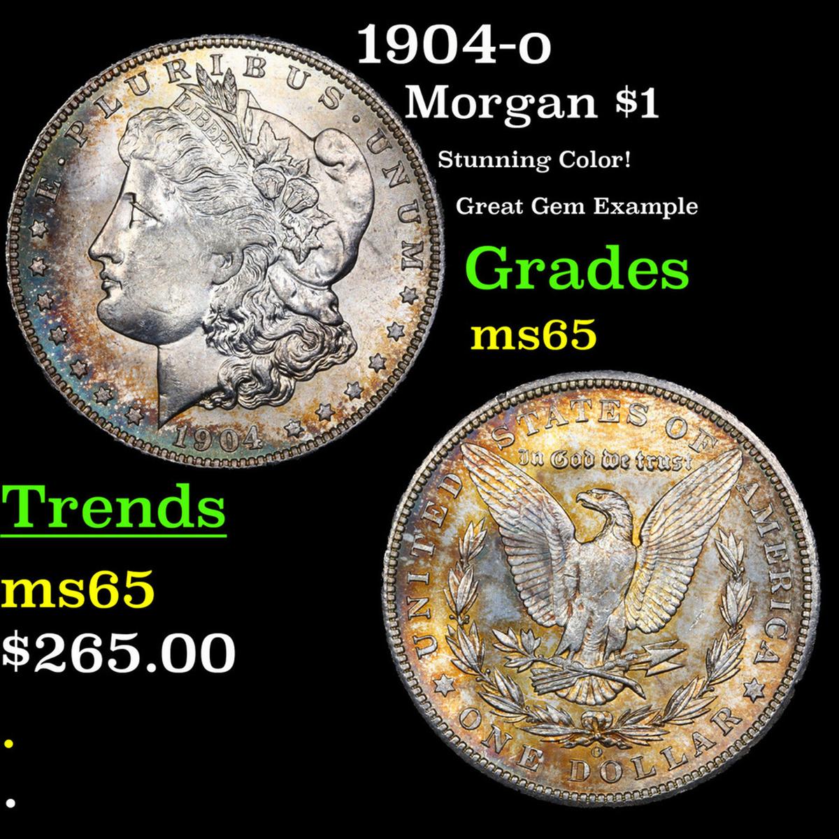 1904-o Morgan Dollar $1 Grades GEM Unc