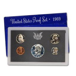 Group of 2 United States Mint Proof Sets 1968-1969 10 coins