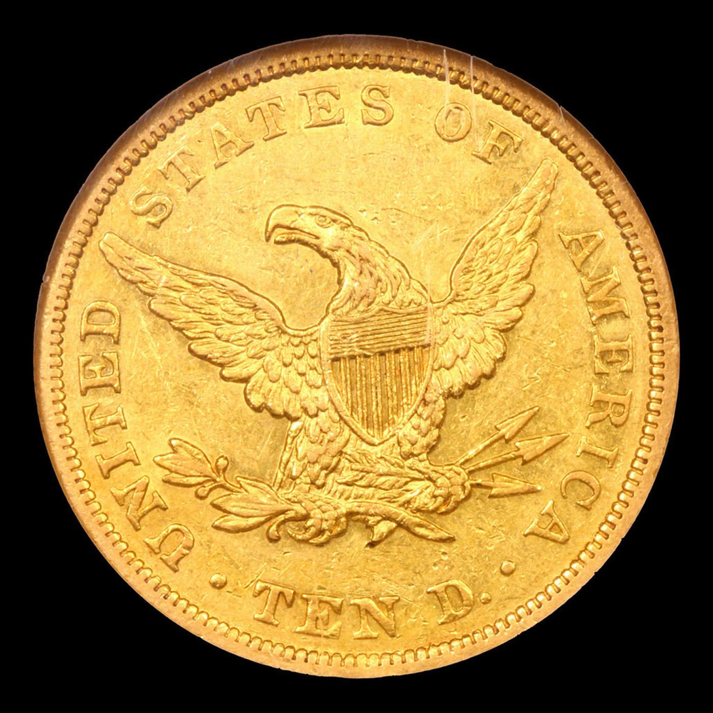 ***Auction Highlight*** 1839/8 Type of 38 Gold Liberty Eagle $10 Graded Select Unc BY USCG (fc)
