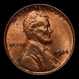 1944-p Lincoln Cent 1c Grades GEM Unc RB