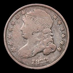 1833 Capped Bust Dime 10c Grades vf+