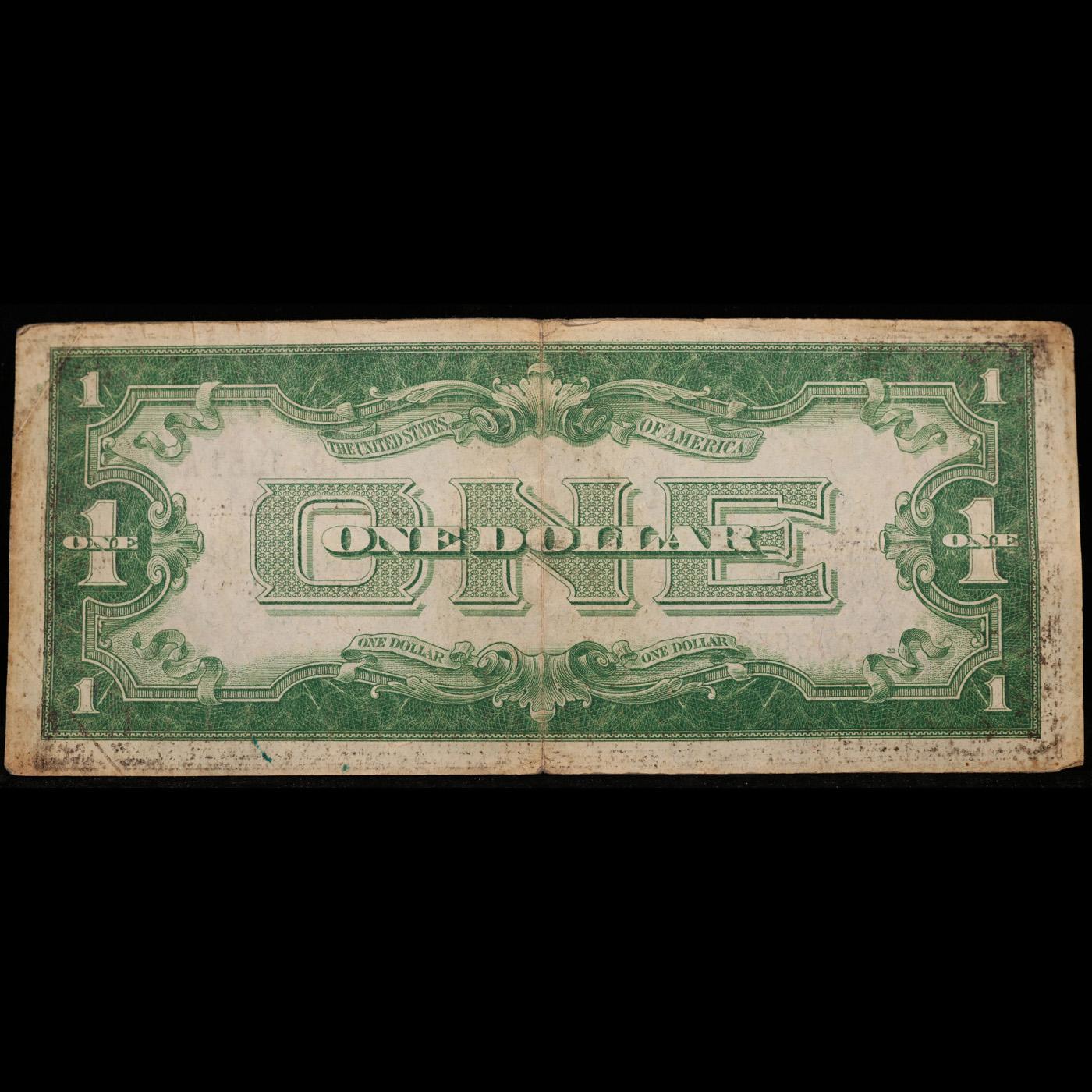 1928 "Funny Back" $1 Blue Seal Silver Certificate Grades Select AU