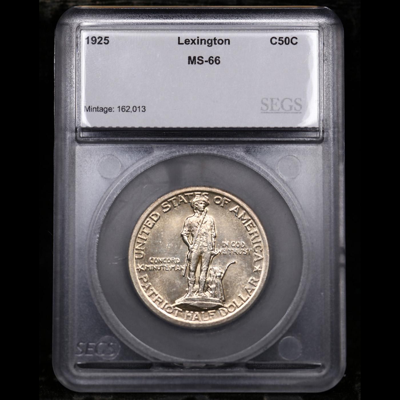 1925 Lexington Old Commem Half Dollar 50c Graded ms66 By SEGS