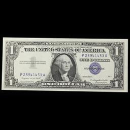 1957A $1 Blue Seal Silver Certificate Grades Gem CU