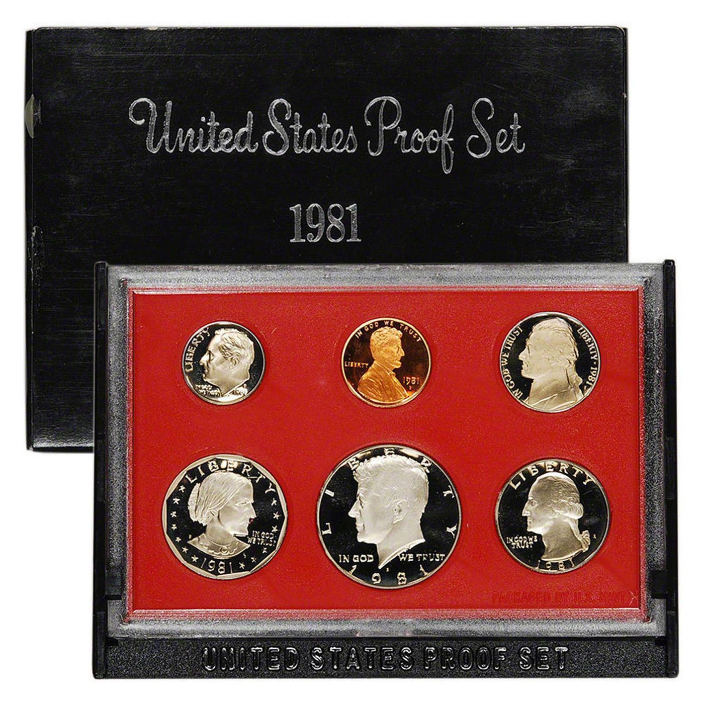 Group of 2 United States Mint Proof Sets 1981-1982 11 coins