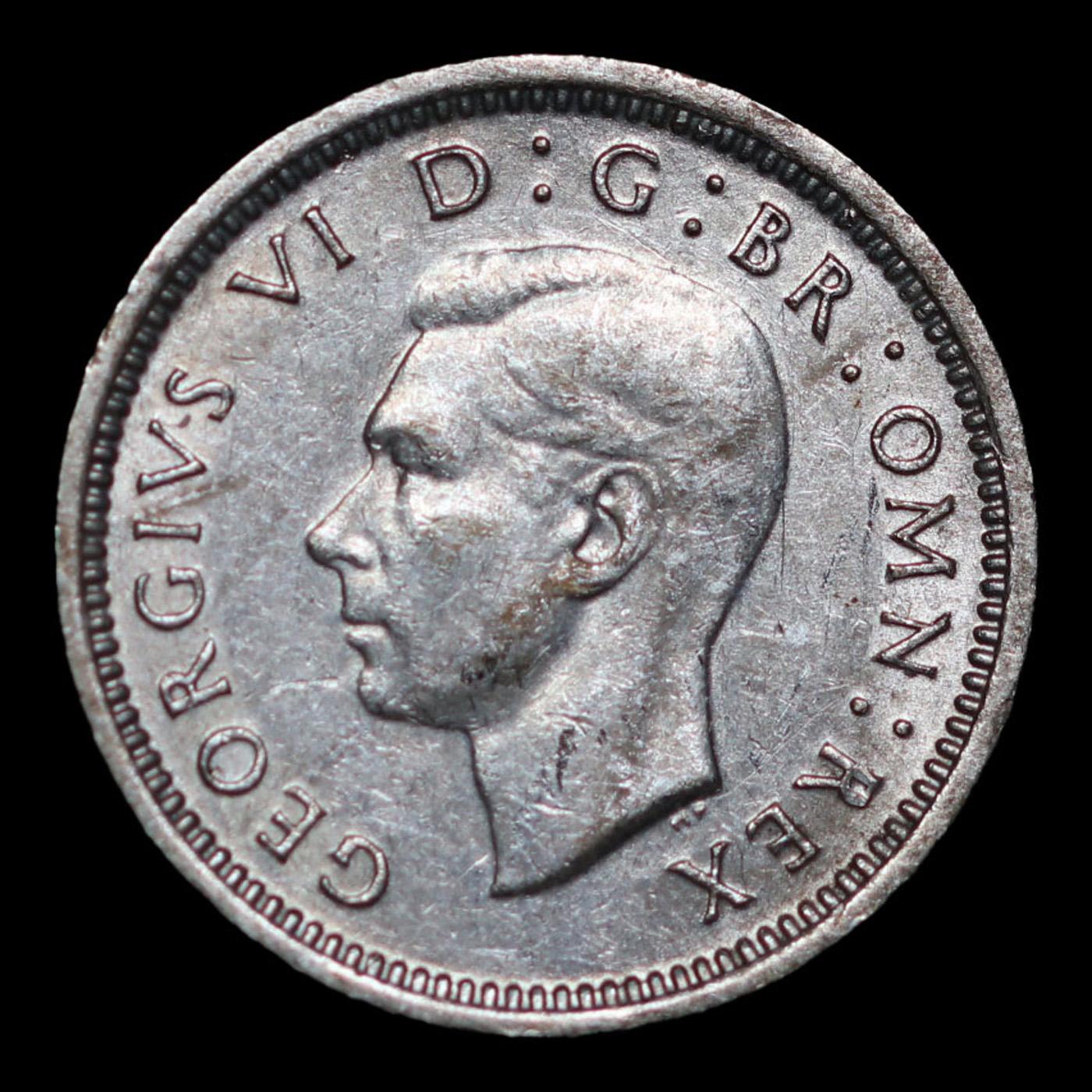 1937 Great Britain 3 Pence (Threepence) Silver KM# 848 Grades Choice AU/BU Slider