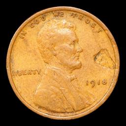1918-p Lincoln Cent Major Mint Error 1c Grades Choice AU/BU Slider
