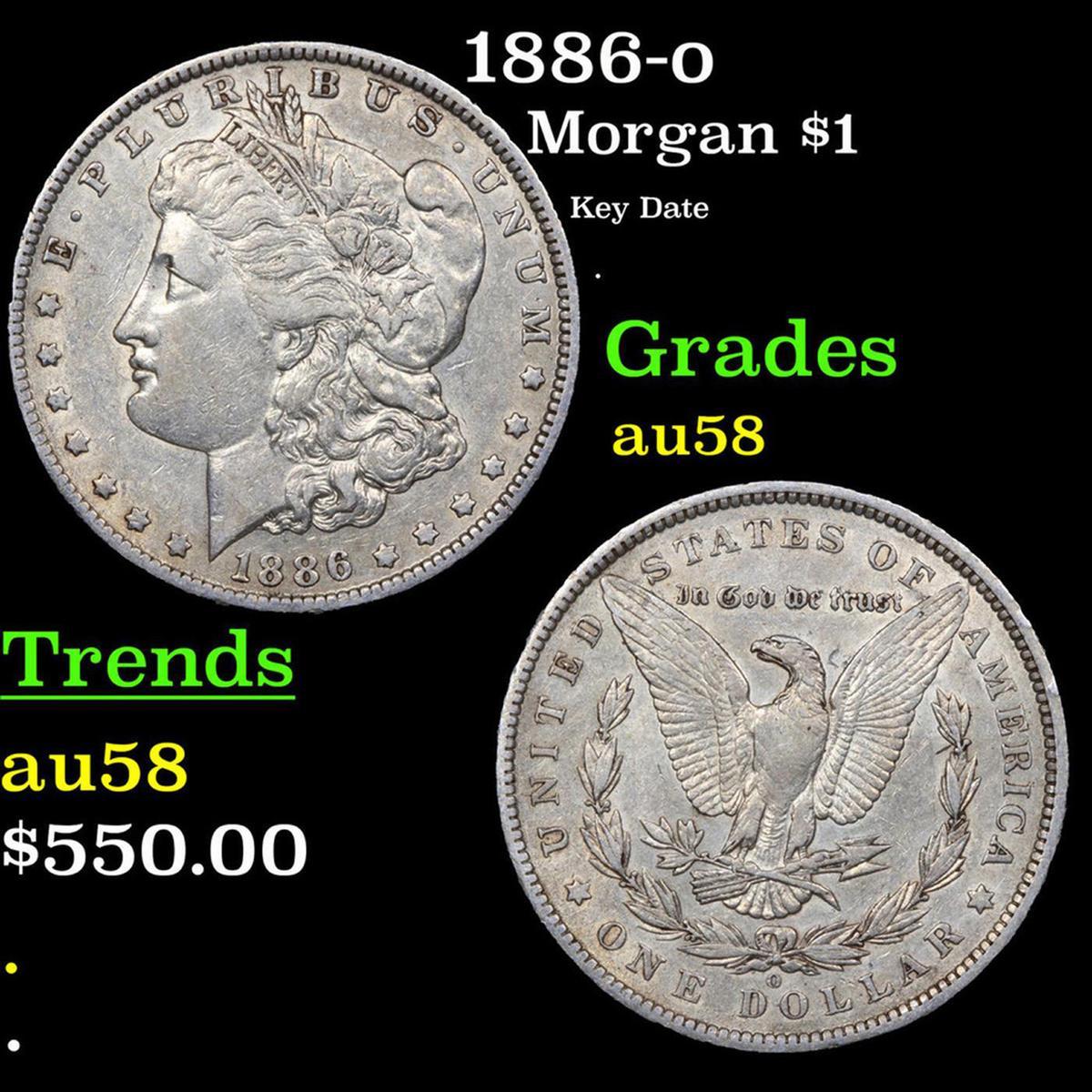 1886-o Morgan Dollar $1 Grades Choice AU/BU Slider