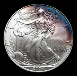 2004-p Silver Eagle Dollar $1 Grades GEM+++ Unc
