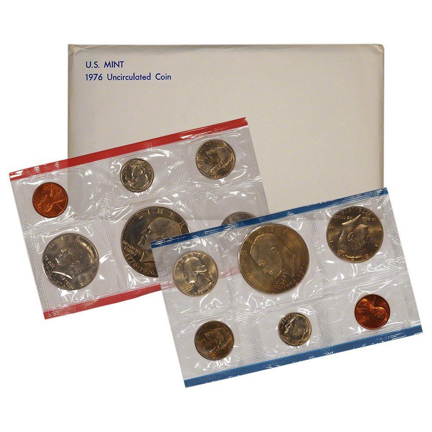 Group of 2 United States Mint Set in Original Government Packaging! From 1975-1976 with 24 Coins Ins