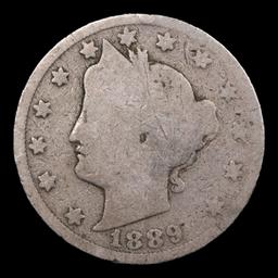 1889 Liberty Nickel 5c Grades g+