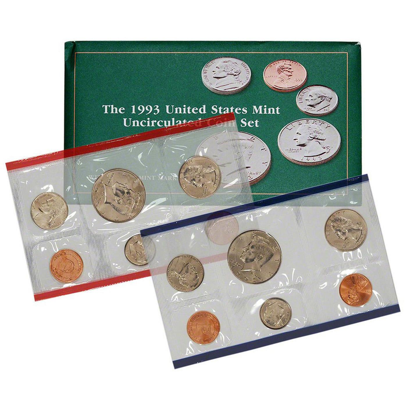 Group of 2 United States Mint Set in Original Government Packaging! From 1993-1994 with 20 Coins Ins