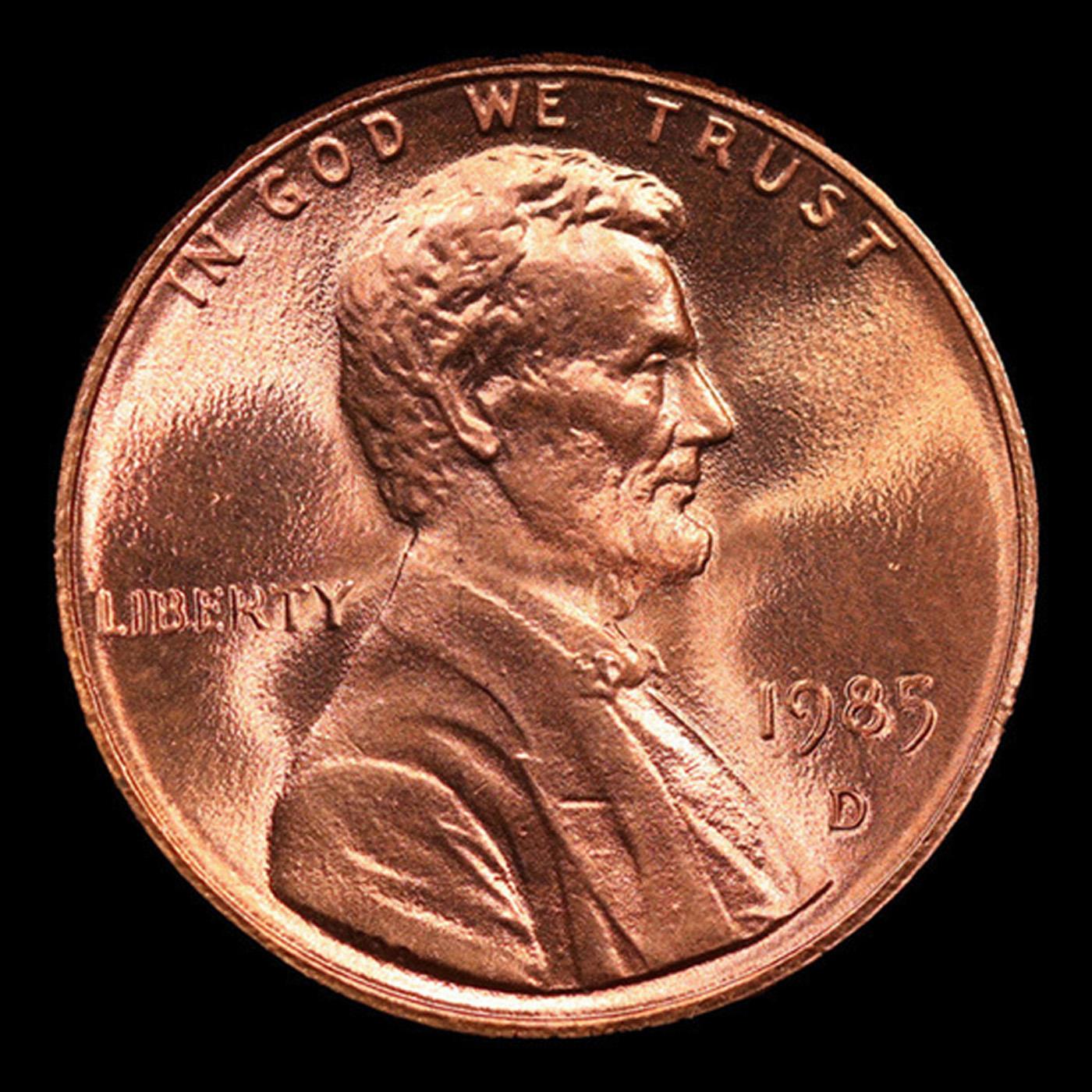 1985-d Lincoln Cent Mint Error 1c Grades GEM+ Unc RD