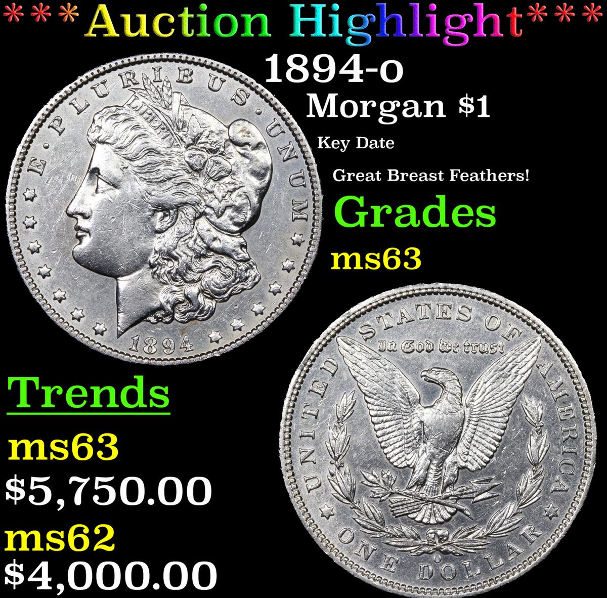 ***Auction Highlight*** 1894-o Morgan Dollar $1 Graded Select Unc BY USCG (fc)