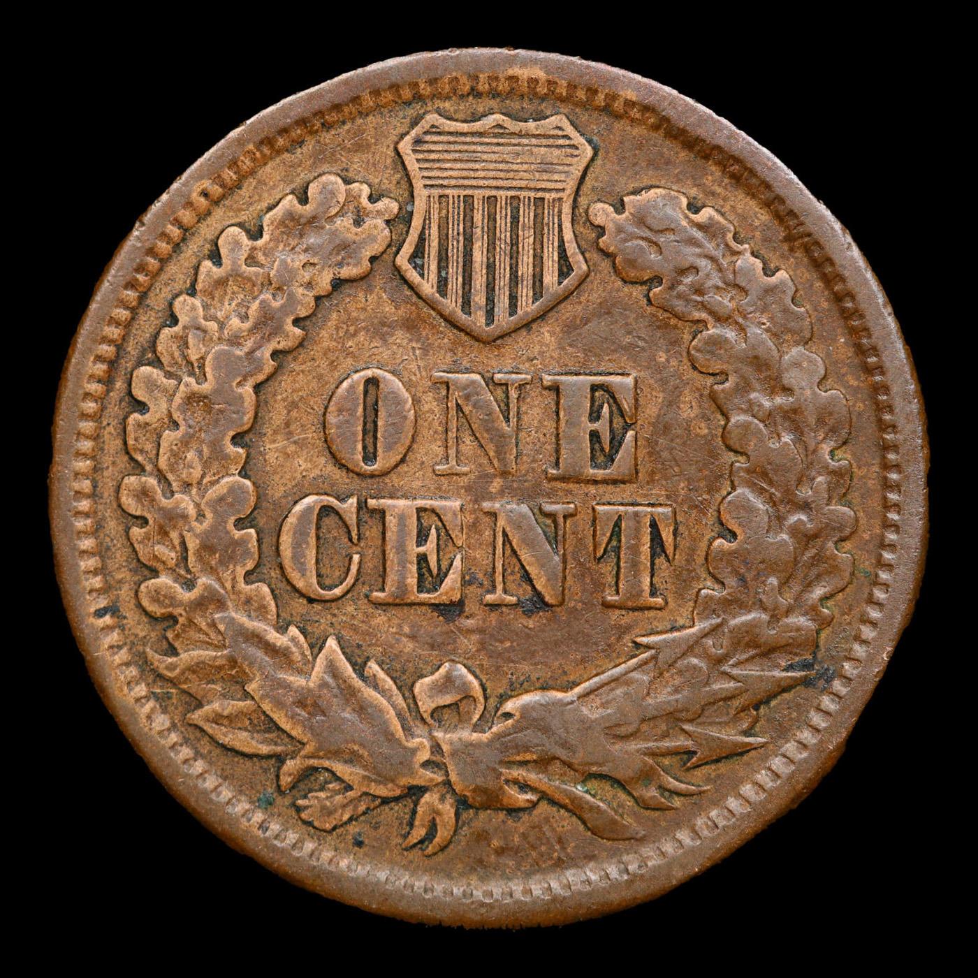 1865 Indian Cent 1c Grades vf++