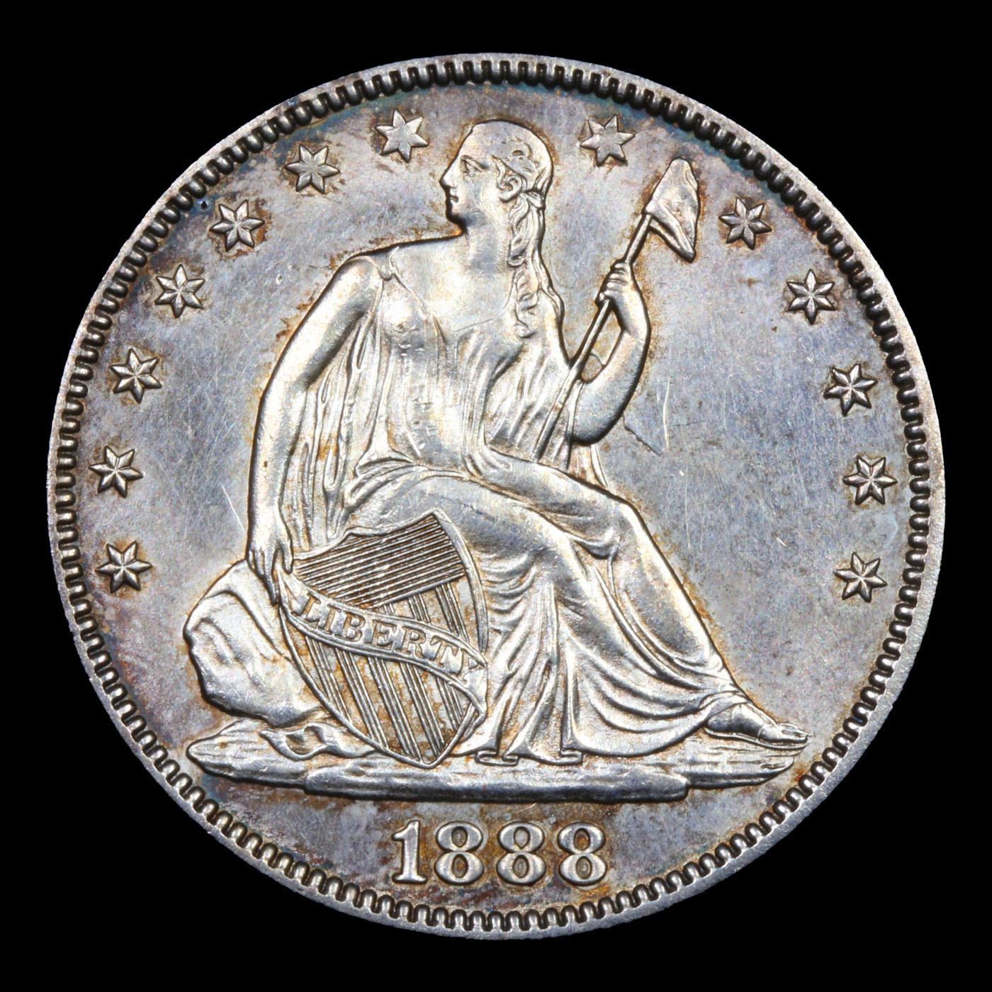 ***Auction Highlight*** 1888-p Seated Half Dollar 50c Graded ms64 BY SEGS (fc)