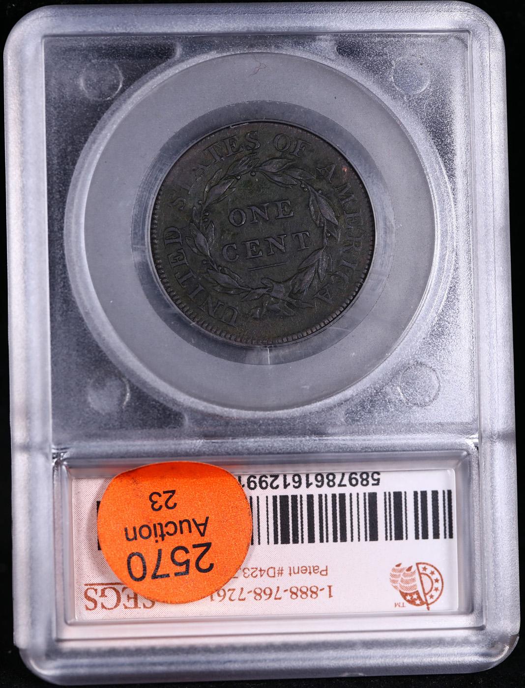 ***Auction Highlight*** 1808 Classic Head Large Cent 1c Graded au53 details By SEGS (fc)