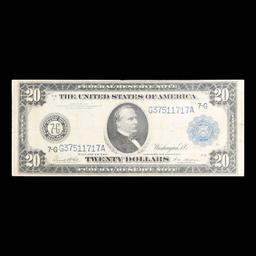 1914 $20 Large Size Federal Reserve Note (Chicago, IL) 7-G Fr-991A, Sig. White & Mellon Grades vf++