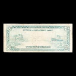 1914 $20 Large Size Federal Reserve Note (Chicago, IL) 7-G Fr-991A, Sig. White & Mellon Grades vf++