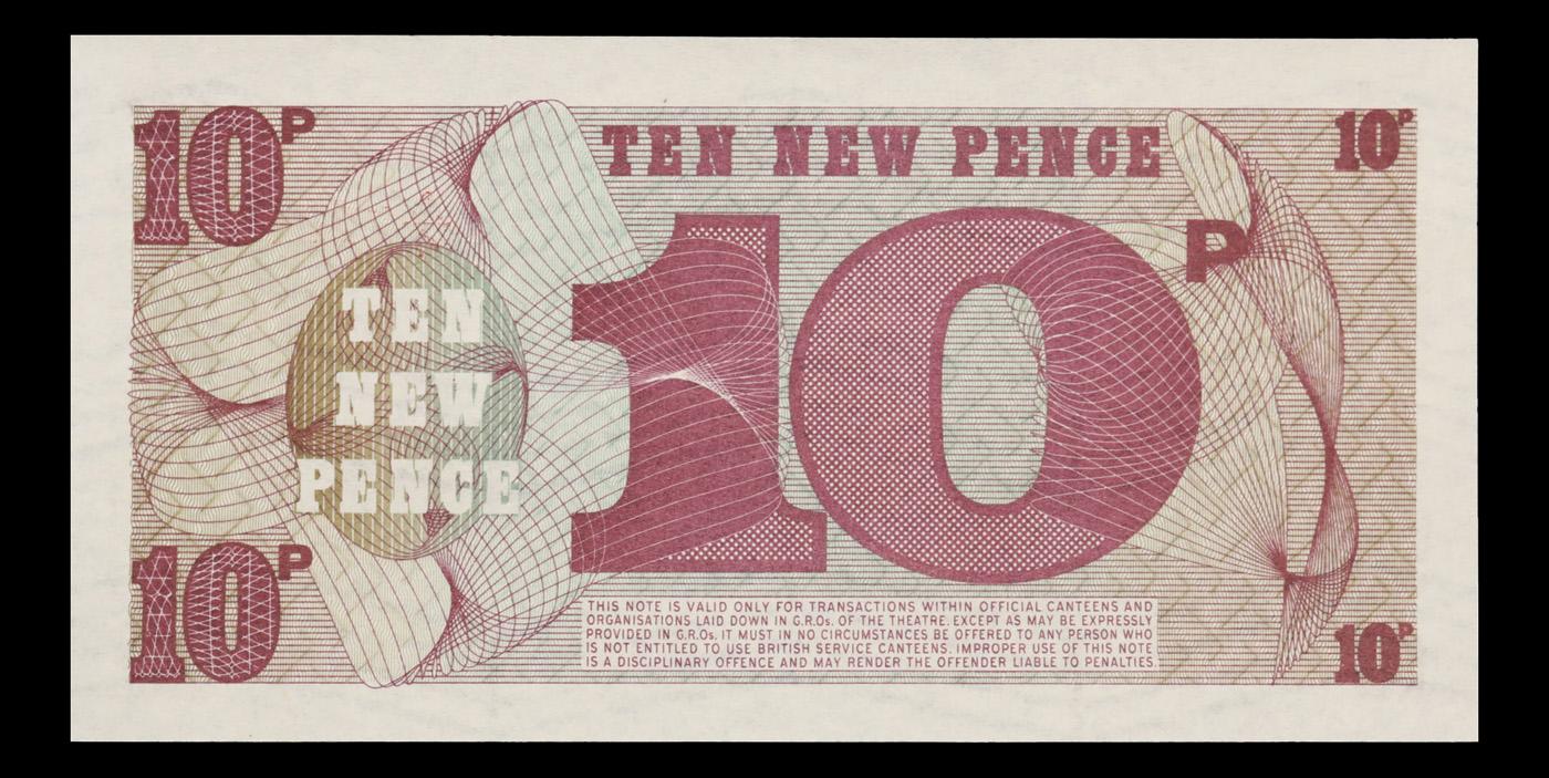 2x Consecutive 1972 6th Series 2nd Issue British Armed Forces 10 New Pence Special Vouchers, All CU!