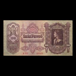 1930 Hungary 100 Pengo Banknote P# 98 Grades vf++