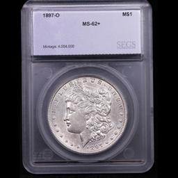 ***Auction Highlight*** 1897-o Morgan Dollar $1 Graded ms62+ By SEGS (fc)