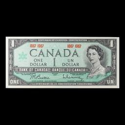 1960-1967 Canada 1 Dollar Note P# 84A Grades Gem+ CU