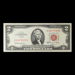 1963A $2 Red seal United States Note Grades xf+
