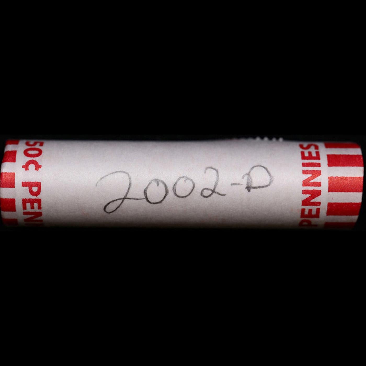 Shotgun Lincoln 1c roll, 2002-d 50 pcs Bank Wrapper.