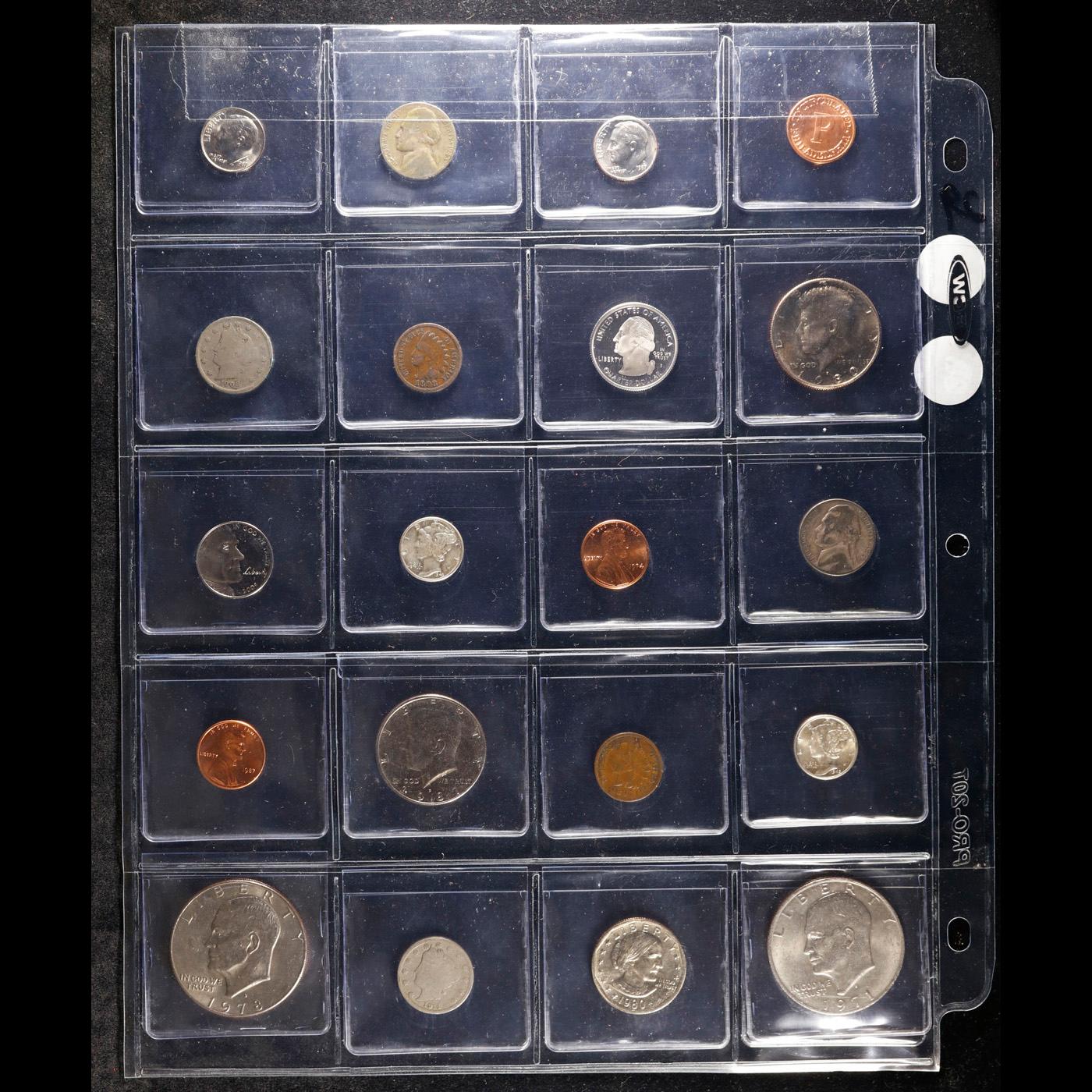 Huge Liifetime Collection - Too Many Coins To Auction Individually - This Lot is For One Page of 20