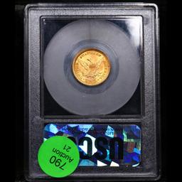 ***Auction Highlight*** 1896-p Gold Liberty Quarter Eagle $2 1/2 Graded GEM+ Unc BY USCG (fc)