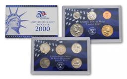 2000 United States Mint Proof Set 10 coins