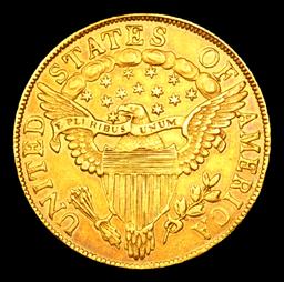 ***Auction Highlight*** 1801 Draped Bust Gold Eagle $10 BD-2 Graded au58 By SEGS (fc)