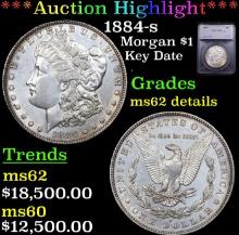 ***Auction Highlight*** 1884-s Morgan Dollar $1 Graded ms62 details By SEGS (fc)