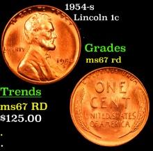 1954-s Lincoln Cent Mint Error 1c Grades GEM++ Unc RD