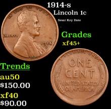 1914-s Lincoln Cent 1c Grades xf+++